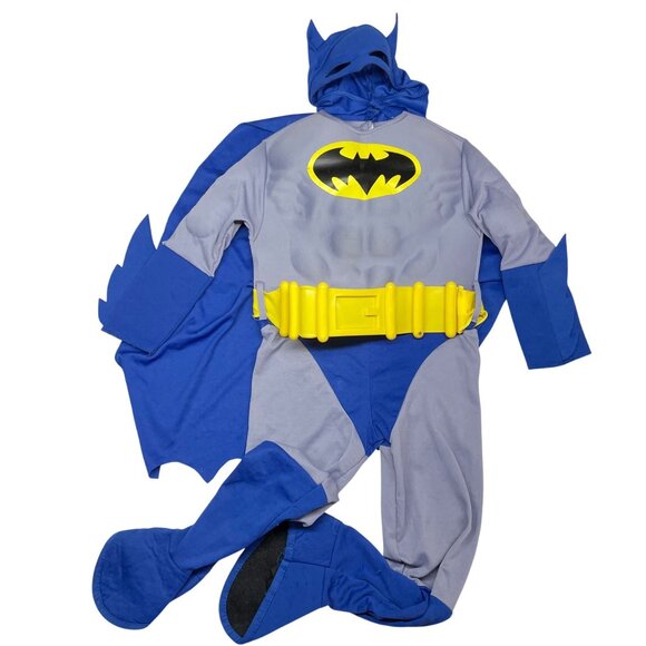 Rubie's Batman Kids Small Classic Costume Blue Gray Padded One Piece Mask Cape - Picture 1 of 12